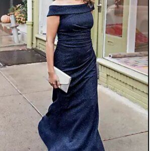 Formal Gown , Mother of the Bride, Oleg Cassini, Size 10, Color: Navy